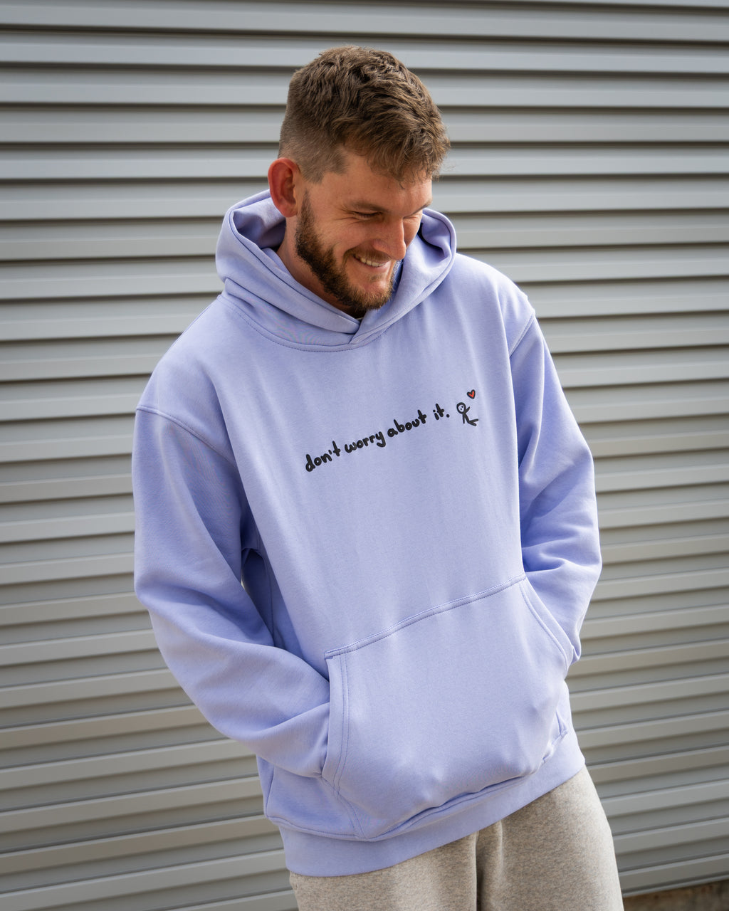 "don't worry about it" hoodie.